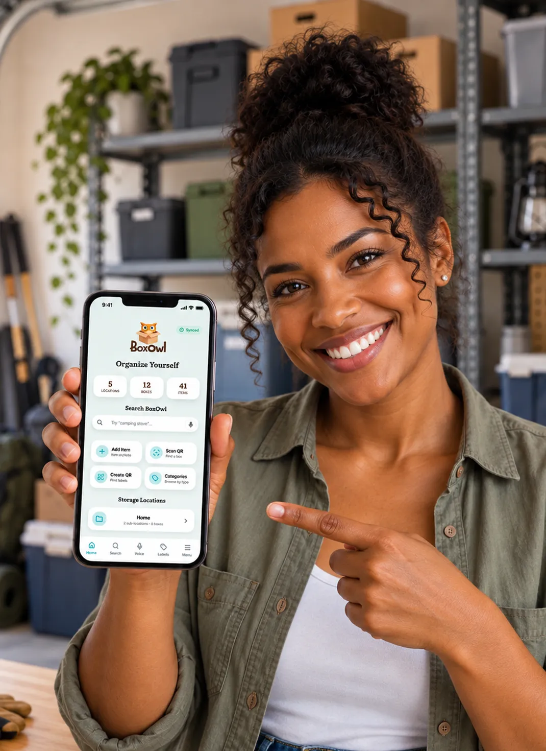 Finding organized items with BoxOwl