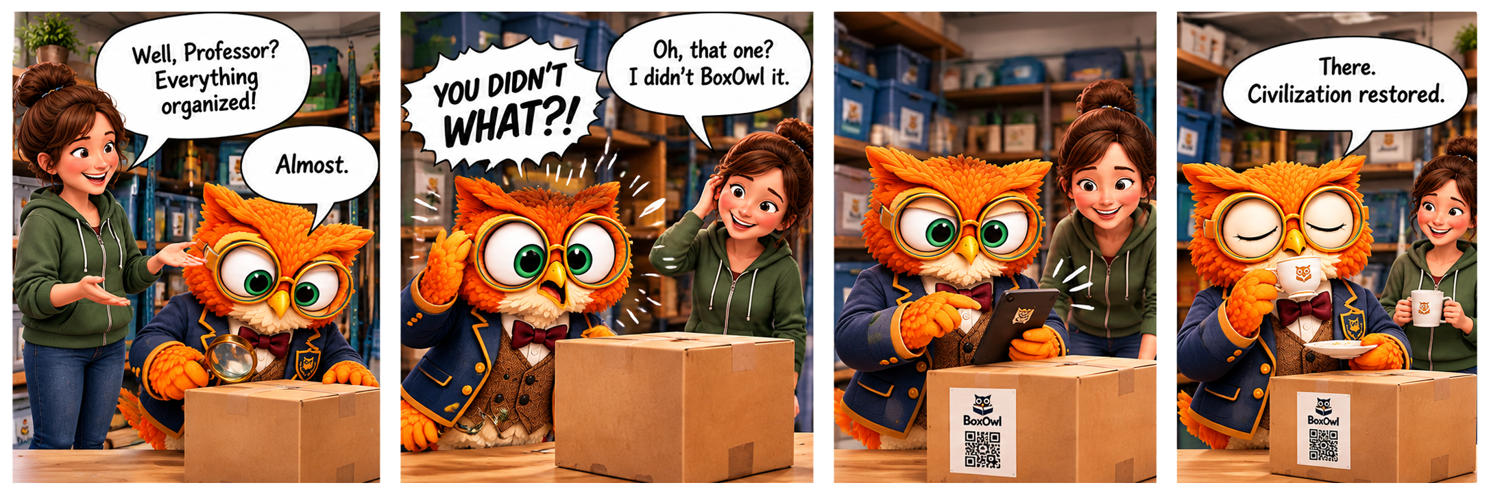 Did you BoxOwl it? Garage organization comic